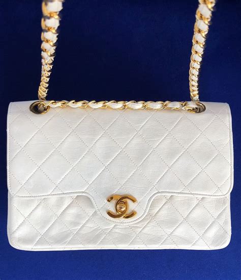 chanel purse white|white chanel bag vintage.